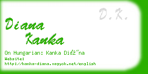 diana kanka business card